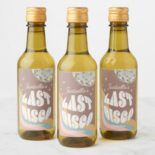 Glamourous Last Disco Retro 70s Groovy Bachelorett Wine Label