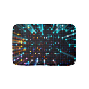 Glamourous Lights: Abstract Fashion Wallpaper Bath Mat