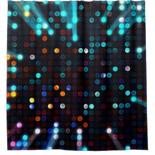 Glamourous Lights: Abstract Fashion Wallpaper Shower Curtain