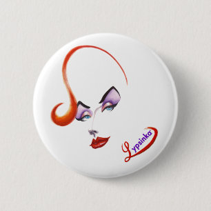 Glamourous Lypsinka Button! 6 Cm Round Badge