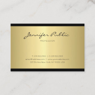 Glamourous Minimalistic Design Gold Trendy Luxury Business Card
