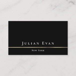 Glamourous Minimalistic Elegant Black and Gold Business Card