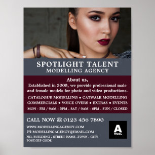 Glamourous Model, Modelling Agency, Model Agent Poster