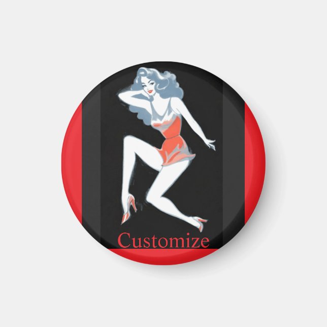 Glamourous Model Posing Thunder_Cove Magnet (Front)