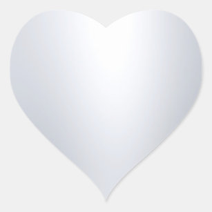 Glamourous Modern Silver Look Blank Chic Template Heart Sticker