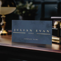 Glamourous Navy Blue Gold Professional