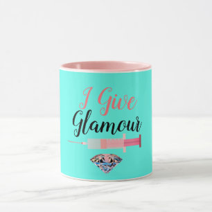 Glamourous nurse syringe medical cute fun pink tea mug