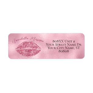 Glamourous Pink Glitter Lips