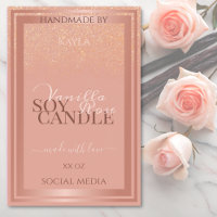 Glamourous Pink Product Packaging Labels Rose Gold