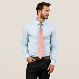 Glamourous Pink Rose Gold Glitter Striped Gradient Tie