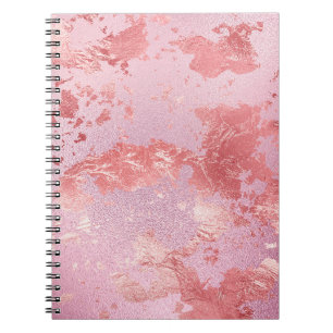Glamourous Pink Sparkly Metallic Foil Notebook