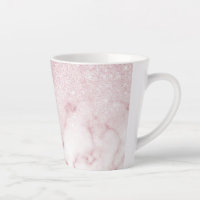 Glamourous Pink White Glitter Marble Gradient Ombr