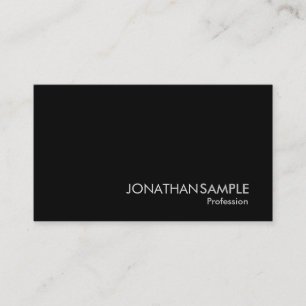 Glamourous Plain Black White Grey De Luxe Modern Business Card