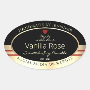 Glamourous Product Packaging Labels Black and Gold