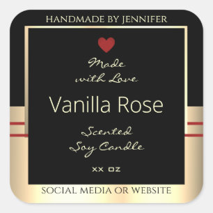 Glamourous Product Packaging Labels Black and Gold