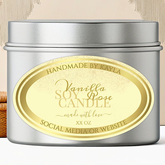 Glamourous Product Packaging Labels Cream and Gold (Creator Uploaded)