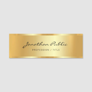 Glamourous Professional Elegant Script Template Name Tag