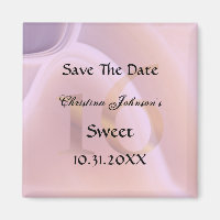 Glamourous Purple Crystal Sweet 16 Save The Date