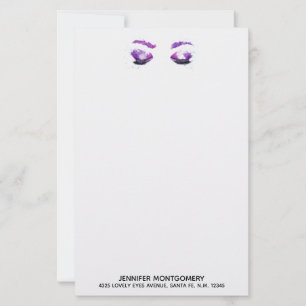 Glamourous Purple Eyes & Brows Watercolor