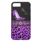 Glamourous Purple Jaguar Print iPhone 7 Plus Case