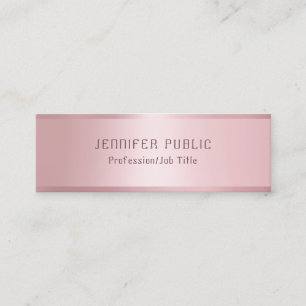 Glamourous Rose Gold Elegant Modern Template Mini Business Card