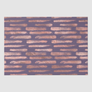 Glamourous Rose Gold Foil and Lavender Brushstroke Tissue Paper