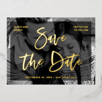 Glamourous Script | Overlay and Photo Save the Dat
