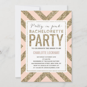 Glamourous Shimmer Bachelorette Party Invitation