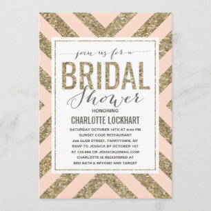 Glamourous Shimmer Bridal Shower Invitation