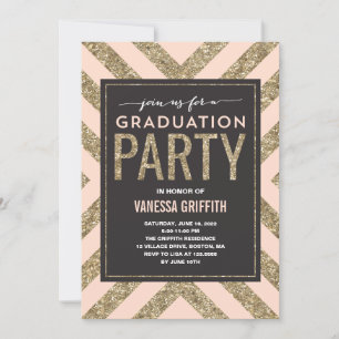 Glamourous Shimmer    Graduation Party Invitation