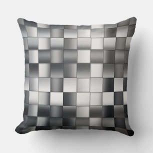 Glamourous Silver Decorative Pillow
