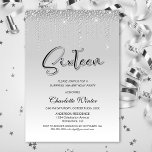 Glamourous Silver Diamonds Surprise 16th Birthday Invitation<br><div class="desc">Organise your surprise 16th birthday celebration and invite friends and loved ones with this glamourous silver diamonds birthday party invitation.</div>
