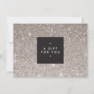 Glamourous Silver Glitter Modern Beauty Gift Card