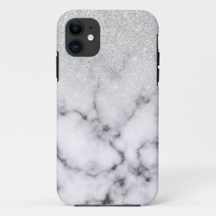 Glamourous Silver White Glitter Marble Gradient Case-Mate iPhone Case