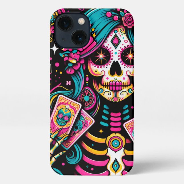  Glamourous skeleton, tarot cards iPhone Case (Back)