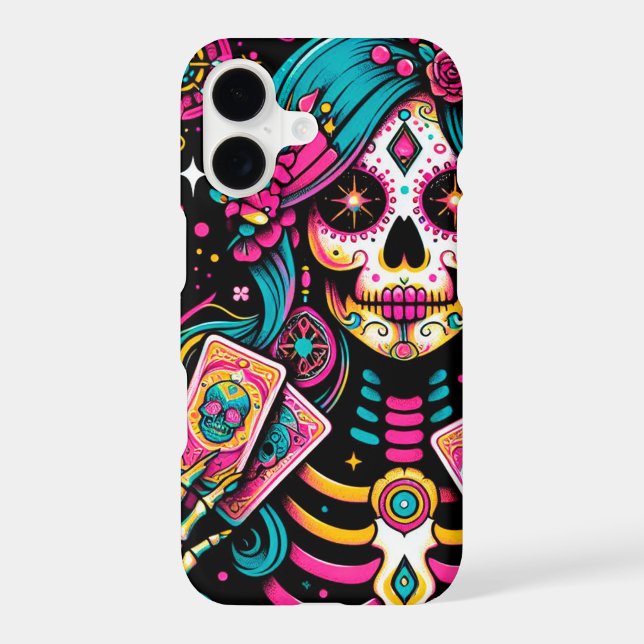  Glamourous skeleton, tarot cards iPhone Case (Back)
