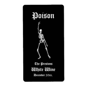 Glamourous Skeletons Poison Wine Label