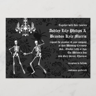 Glamourous Skeletons Wedding Invitation