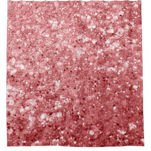 Glamourous Sparkly Pink Glitter Shower Curtain