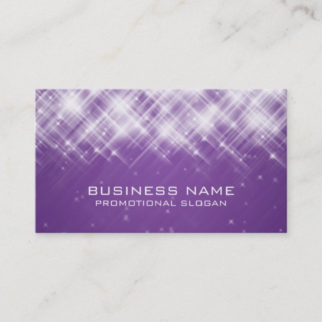 Glamourous Sparks Purple Business Card (Front)
