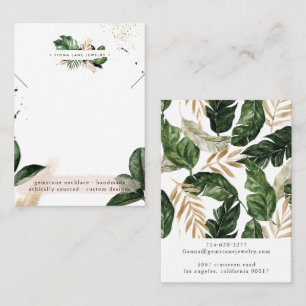 Glamourous Summer Greenery Necklace Display Card