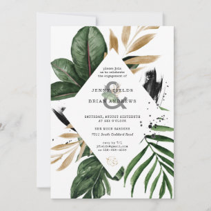 Glamourous Summer Greenery Wedding Engagement Part