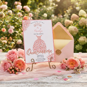 Glamourous Sweet 15 Quinceañera Invitation