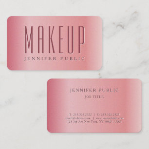 Glamourous Template Rose Gold Luxury Makeup Artist Business Card