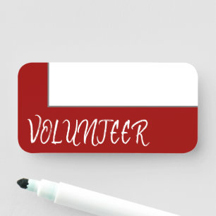 Glamourous "VOLUNTEER" Name Tag