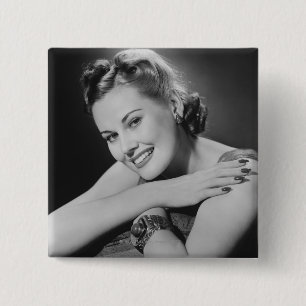 Glamourous Woman 15 Cm Square Badge