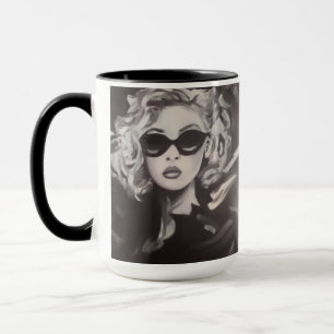 Glamourous Woman Portrait -Modern Art Poster Mug