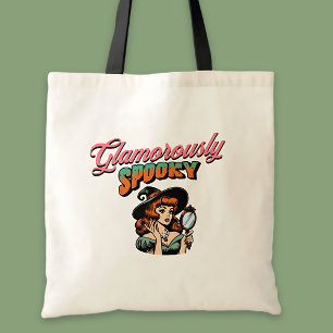 Glamourously Spooky Vintage Witch Halloween  Tote Bag