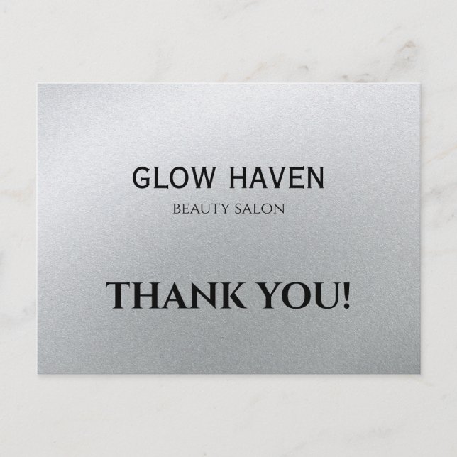Glamour's Silver Beauty Salon Postcard (Front)
