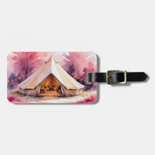 Glamping Bachelorette Weekend Watercolor  Luggage Tag
